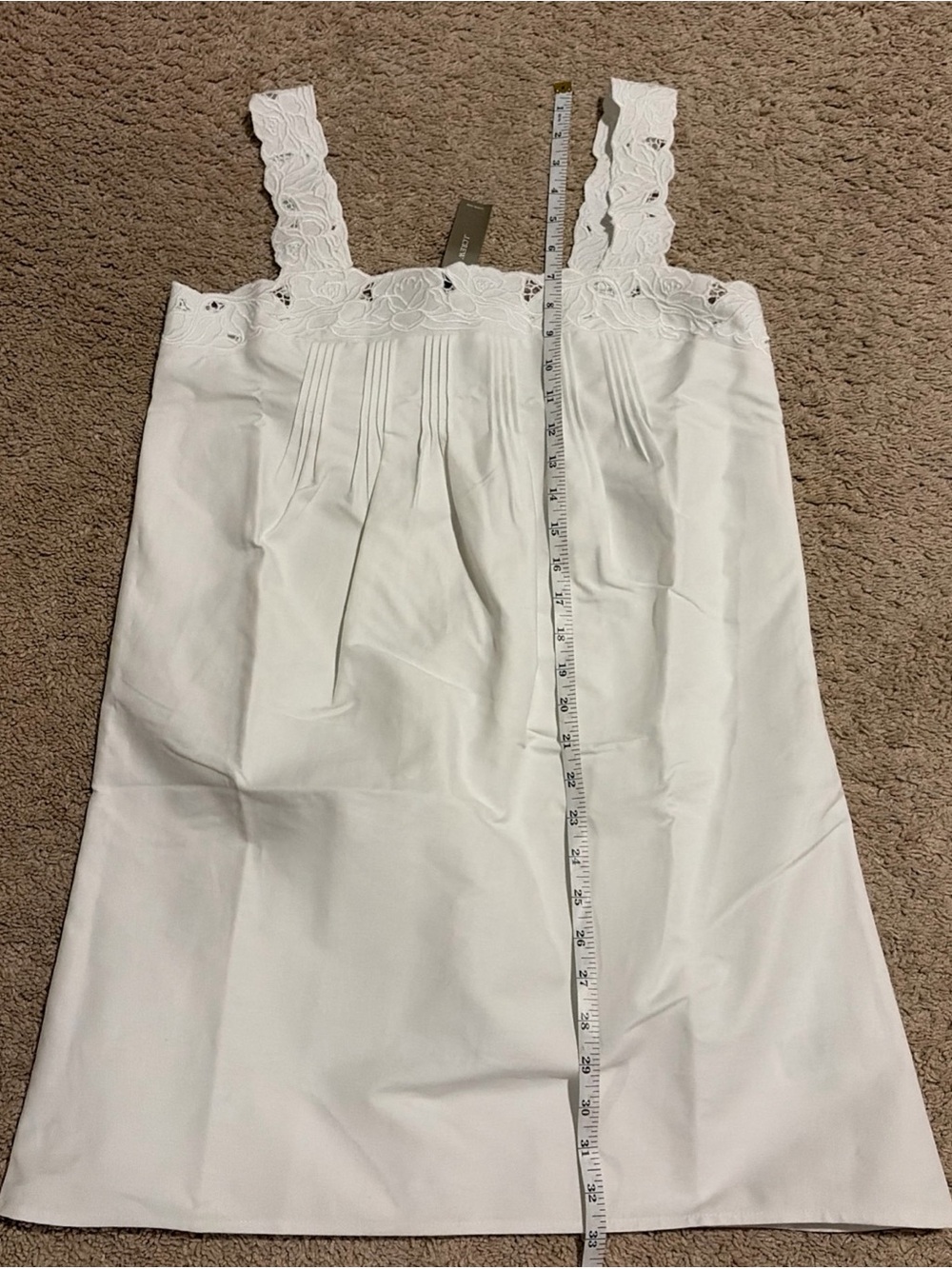 NWT J. Crew Ondine White 100% Cotton Poplin Mini Dress Size Small Embroidered - Picture 3 of 7